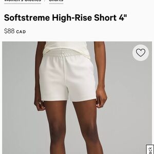 Lululemon Softstreme Shorts